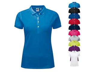 Z566F Russell Damen strapazierfähiges Polo Classic Red L
