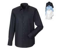 Z922 Russell Collection Langärmeliges Oxford Hemd Black M (39/40)