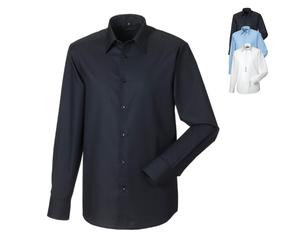 Z922 Russell Collection Langärmeliges Oxford Hemd Black XXL (45/46)