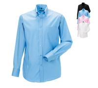 Z956 Russell Collection Bügelfreies langärmeliges Herrenhemd Black M (39/40)