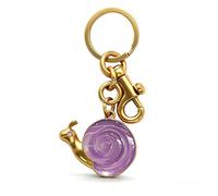 ZACAGO Obstbeutelanhänger, Schlüsselanhänger, Zubehör, Geldbörse, Charm, Geschenke für Frauen, Schnecke/Lila, Größe S