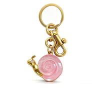 ZACAGO Obstbeutelanhänger, Schlüsselanhänger, Zubehör, Geldbörse, Charm, Geschenke für Frauen, Schnecke/Rosa, Größe S