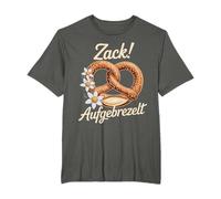 Zack Aufgebrezelt Brezel Blumen Edelweiß lustiges Geschenk T-Shirt