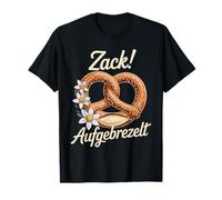 Zack Aufgebrezelt Brezel Blumen Edelweiß T-Shirt