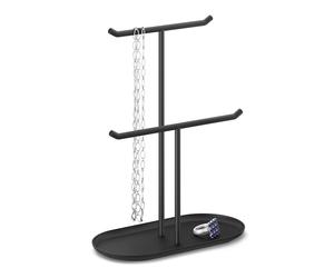 Zack Olomo schwarzer Schmuckständer zweireihig