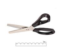 Zackenschere aus Edelstahl, Wellenschere, handgefertigt, Schneiderei, gezackte und gewellte Schere, passend für Leder, Stoffkante, Papier, Mehrzweckschere (gewellt, 5 mm)