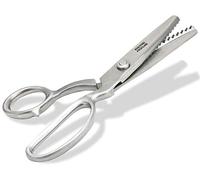 Zackenschere Stoffschere Textilschere Zickzack-Schere - Schneiderschere Bastelschere Rostfrei 22 cm ideal für Textilien und Papier (Edelstahl Leicht)