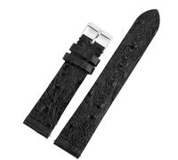 ZacLAy 16mm-24mm Vintage Leder Armband Straps Strauß Muster Quick Release Uhr Armband Armbänder Uhr Zubehör, Schwarz, 18mm