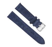 ZacLAy 18mm 19mm 20mm 22mm 24mm Wildleder Uhrenarmband Blau Braun Uhrenarmbänder Edelstahl Schnalle Uhrenzubehör, Dunkelblau, 20mm