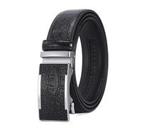 ZacLAy 3,5cm Business Herrengürtel Schwarz Braun Lässiges Krokodilmuster Legierung Automatische Schnalle Anzug Hosengürtel