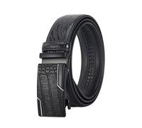 ZacLAy 3,5cm Business Herrengürtel Schwarz Braun Lässiges Krokodilmuster Legierung Automatische Schnalle Anzug Hosengürtel