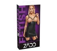 ZADO Leder Minikleid busenfrei XS