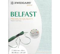 Zählstoff BELFAST Precut 32 ct. 3609 Farbe 7106 hellblau, Handarbeitsstoff aus 100% Leinen für Stickerei 48x68 cm