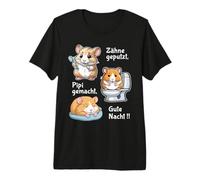 Zähne geputzt PIPI gemacht Gute Nacht Nachthemd Schlafshirt Premium T-Shirt