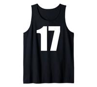 Zahl Seventeen Ziffern 17 weiße Zahlen Tank Top