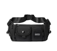 ZAICCI Gürteltasche für Herren, wasserdicht, mit mehreren Taschen, Gürteltasche, Schultergurt, für Sport, Outdoor, Radfahren, Trecking und Reisen, Schwarz , Mode