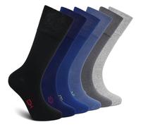 ZAKASA Baumwolle Business Socken Herren: Anzug Socken Männer mit Geschenkbox Atmungsaktive Ohne Gummibund Nahtlose für Büro Freizeit Alltag EU 39-42 Klassisch 6 Paar