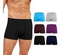 ZAKASA Herren Bambus Retroshorts Unterhosen: Unterwäsche Männer Boxershorts Trunks Shorts Komfortbund Hautfreundlich Alltag Bunte XL 6er Pack