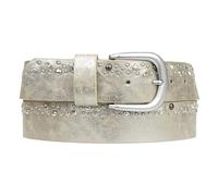 Zakatte • Damen Nietengürtel aus Kunstleder mit Strass und Sterne Strassgürtel Gürtel mit Nieten BS071 (Gold, 95 cm)