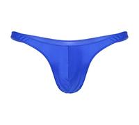 Zaldita Herren Glänzend String Tanga Low Rise Slips Stretch Bikini Briefs T-Back Micro Tanga G-String Unterwäsche Reizwäsche Schwimmen Blau L