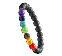 Zambuph Lavastein Armbänder, mehrfarbig, verstellbares Diffusor Armband, Buddha Perlen, Handseil, Damenschmuck, Geschenke für Männer, Schwarz matt