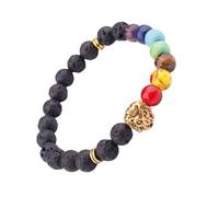 Zambuph Lavastein Armbänder, mehrfarbig, verstellbares Diffusor Armband, Buddha Perlen, Handseil, Damenschmuck, Geschenke für Männer, Lavagestein 8mm