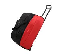 Zambuph Rollende Reisetasche, Koffer Tragetasche für Damen, mit großer Kapazität, leicht zu Rollen, für Erwachsene, Trolley, Teleskopgriff, tragbar, für unterwegs, Rot, 60 x 35 cm