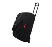 Zambuph Rollende Reisetasche, Koffer Tragetasche für Damen, mit großer Kapazität, leicht zu Rollen, für Erwachsene, Trolley, Teleskopgriff, tragbar, für unterwegs, Schwarz, 60x35cm