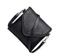 Zambuph Trendige Umhängetasche - ohne losen Faden, Abnehmbarer Gürtel, Umschlag, PU Kuriertaschen, Umhängetaschen, PU, lässig, für Damen, Schwarz S