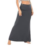 Zando Maxirock Damen Lang - Weicher Jersey Sommerrock mit Hohem Elastischem Bund - Boho Strandrock