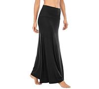 Zando Maxirock Damen Lang - Weicher Jersey Sommerrock mit Hohem Elastischem Bund - Boho Strandrock