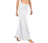 Zando Maxirock Damen Lang - Weicher Jersey Sommerrock mit Hohem Elastischem Bund - Boho Strandrock