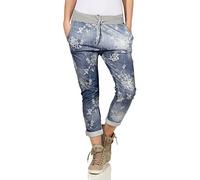 ZARMEXX Damen Sweatpants Baggy Boyfriend Sommerhose Sport All-Over Print One Size Muster 9 One Size (36-40)