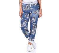 ZARMEXX Damen Sweatpants Baggy Boyfriend Sommerhose Sport All-Over Print One Size Muster 9 One Size (36-40)