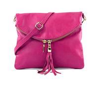 zarolo Damen Leder Tasche klein, Damen Umhängetasche, Pochette, Minibag echtes Leder italienische Handarbeit