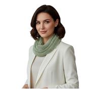 zarolo Damen Loop Schal, dünner Schlauchschal, leichter Damen Halstuch, dünner Rundschal aus leichet Viskose (Grün-)