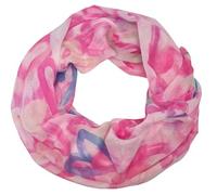 zarolo Damen Loop Schal, Schlauchschal dünn, dünner Halstuch, Rundschal Tücher Herz Muster,weiche Viskose