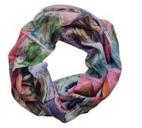 zarolo Damen Loop Schal, Schlauchschal dünn, dünnes Halstuch, Rundschal Tücher Herz Muster,weiche Viskose