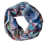 zarolo Damen Loop Schal, Schlauchschal dünn, dünnes Halstuch, Rundschal Tücher Herz Muster,weiche Viskose