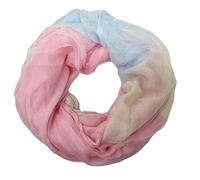 zarolo Damen Loop Schal, Schlauchschal dünn, Halstuch, Rundschal Tücher Farbverlauf Aquarell 100% weiche Viskose