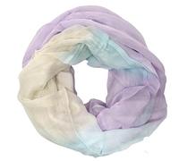 zarolo Damen Loop Schal, Schlauchschal dünn, Halstuch, Rundschal Tücher Farbverlauf Aquarell 100% weiche Viskose