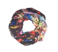 zarolo Damen Loop Schal, Schlauchschal dünn, Halstuch, Rundschal Tücher Schal/Schlauchschal mit Ornament mehrfarbig, leicht & seidig