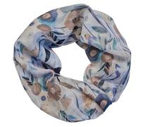 zarolo Damen Loop Schlauchschal dünn, Halstuch, Rundschal Tücher Aquarell Blumen,weiche Viskose