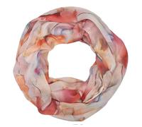 zarolo Damen Loop Schlauchschal dünn, Halstuch, Rundschal Tücher Aquarell Blumen,weiche Viskose