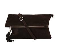 zarolo Damen Umhängetasche,Tasche klein, Schultertasche, Cross Body, Leder Clutch echtes Leder, Handtasche Italienische Handarbeit M20595