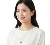 Zarte Calvin Klein Rocking Damen Halskette mit Stahlwürfel und rosa Kristallen im Pave-Stil Edelstahl-Hals-Schmuck Mode-Anhänger KJ9CVN140100 Grau/Rosa