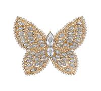 Zarte Kristall Schmuck Brosche aus Zn Legierung mit Schmetterlingsmotiv, vielseitige Brustnadel für Berufskleidung und Abendkleider, Geschenk für Mutter, Schwester, Freundin