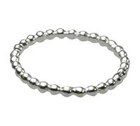Zarter Bandring aus 925er Silber mit kleinen Kugeln, Größe:56 (17.8 mm)