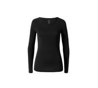 Marc Cain Damen Regular Fit Langarmshirt Langarmshirts +E 48.35 J03, Einfarbig, Gr. 40 (Herstellergröße: 4), Schwarz (Black 900)