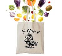 Zasdvn Leinen Tragetasche | Hühner Motiv Tragetasche - Schultertasche - für die Schule die Arbeit den täglichen Pendelweg Wochenendausflug Strandausflug Markt Outdoor